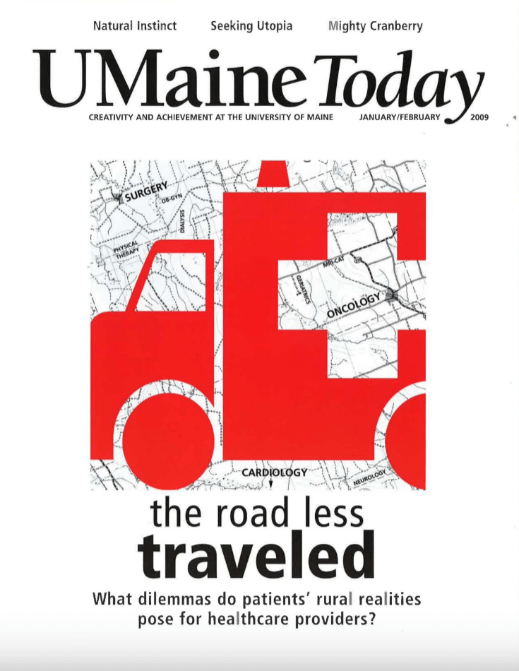 A photo of the cover of the January/February 2009 issue of UMaine Today magazine