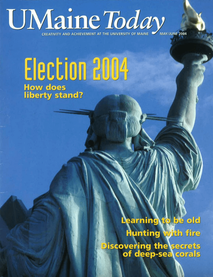 A photo of the cover of the May/June 2004 issue of UMaine Today magazine