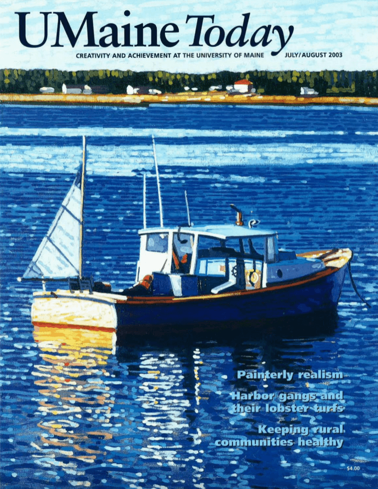 A photo of the cover of the July/August 2003 issue of UMaine Today magazine