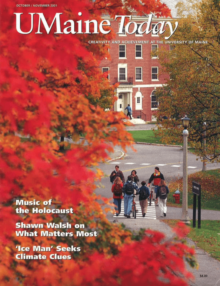 A photo of the cover of the October/November 2001 issue of UMaine Today magazine